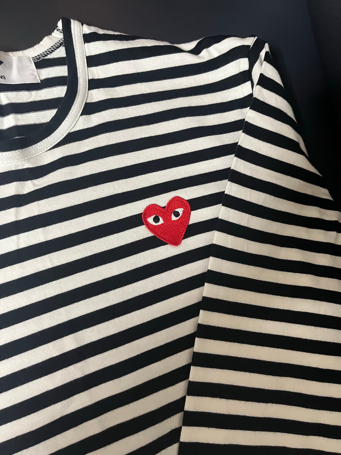 꼼데가르송 플레이 스트라이프 롱슬리브 L 상품이미지3