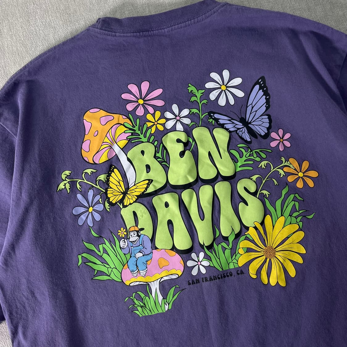 100 벤데이비스 퍼플 올드스쿨 반팔티 상품이미지5