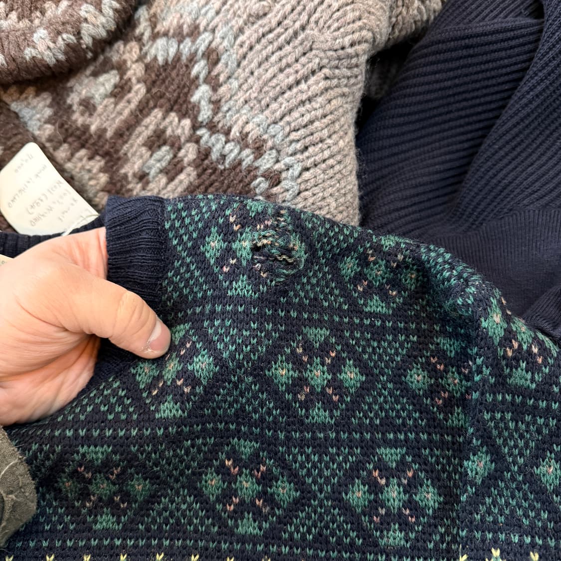 80 ~ 90S 엘엘빈 소모사 아일랜드 생산 니트 스웨터 상품이미지5