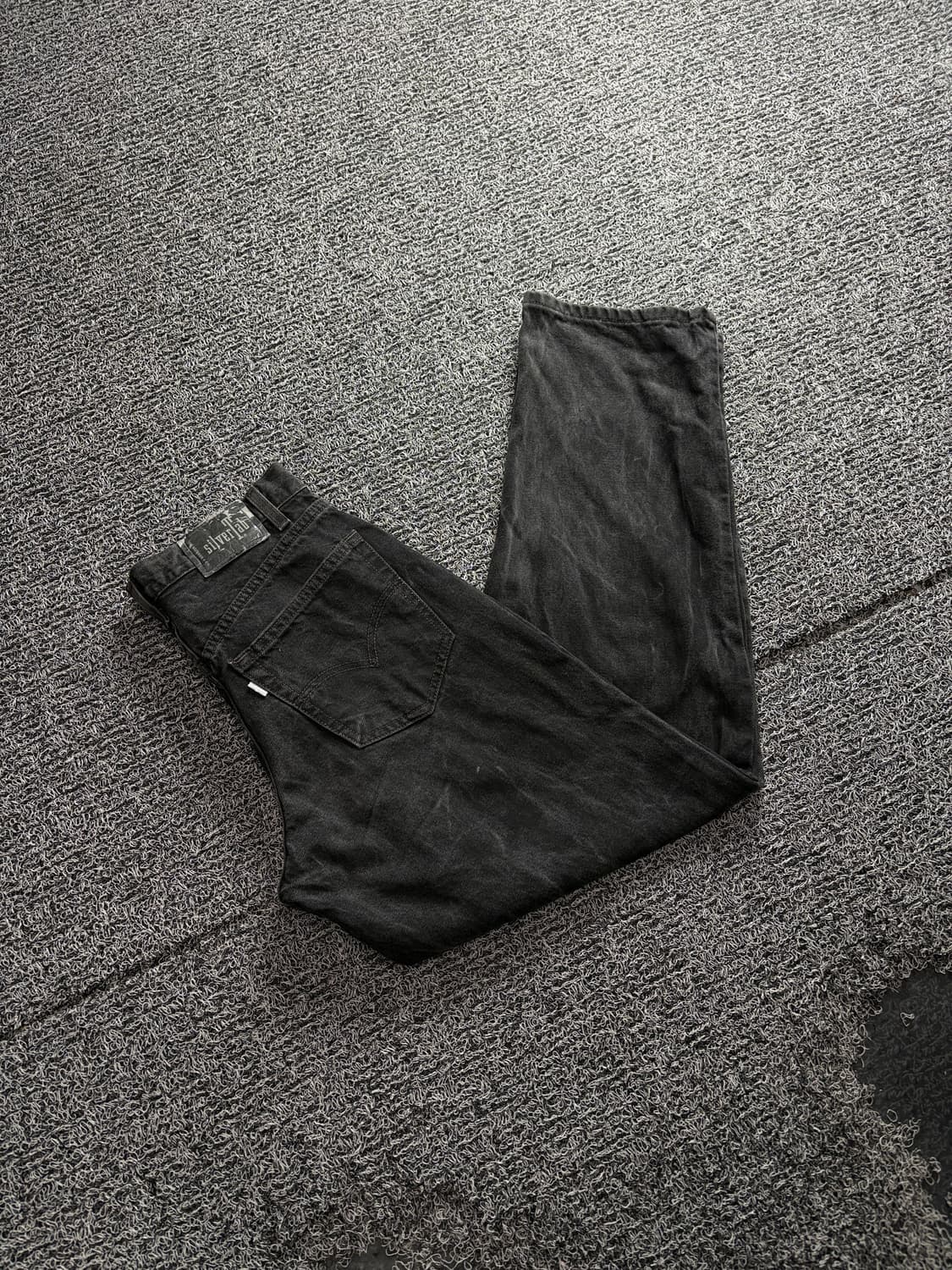 리바이스 실버탭 루즈핏 워싱 흑청 데님 팬츠 4273 상품이미지1
