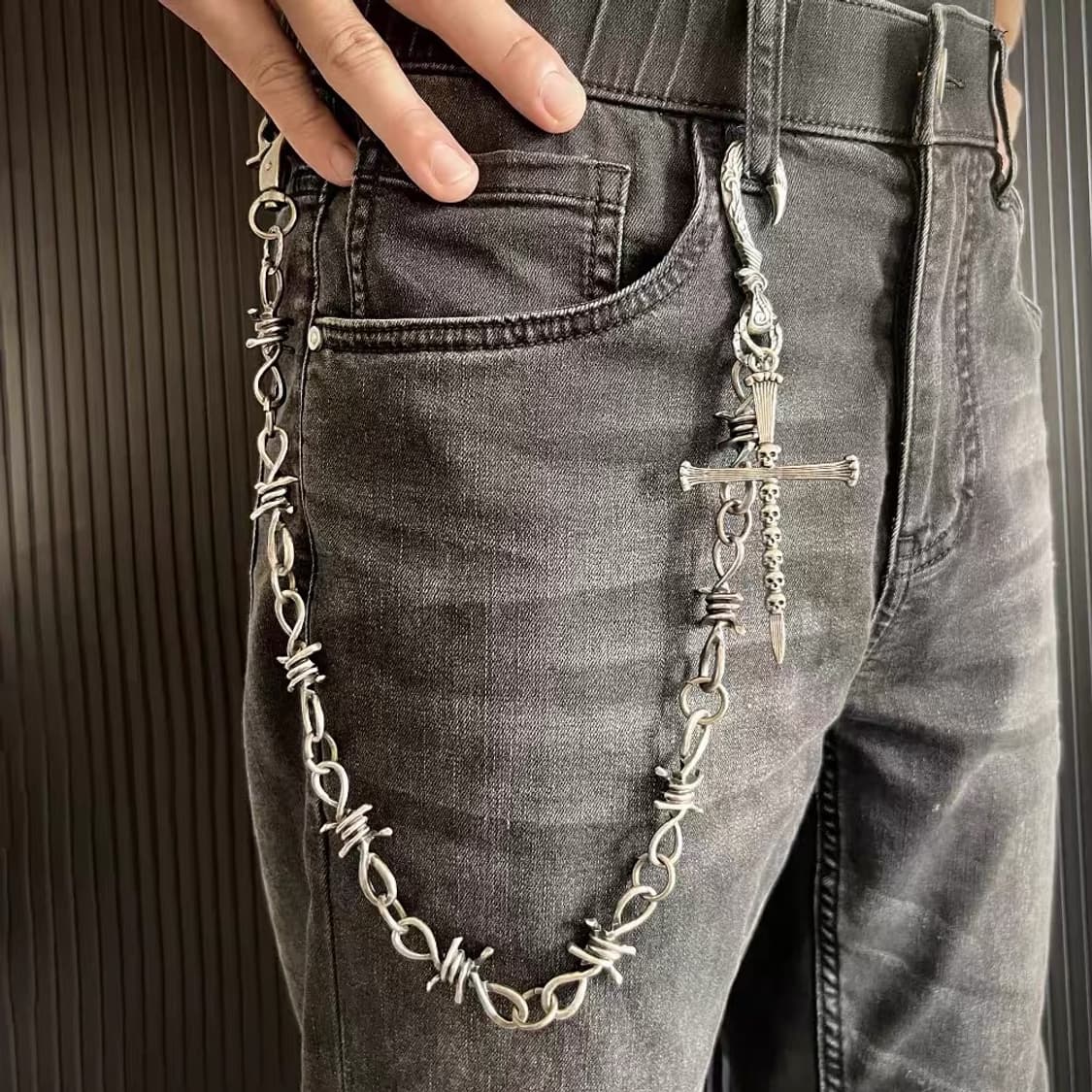 스컬 크로스 빈티지 체인  상품이미지6