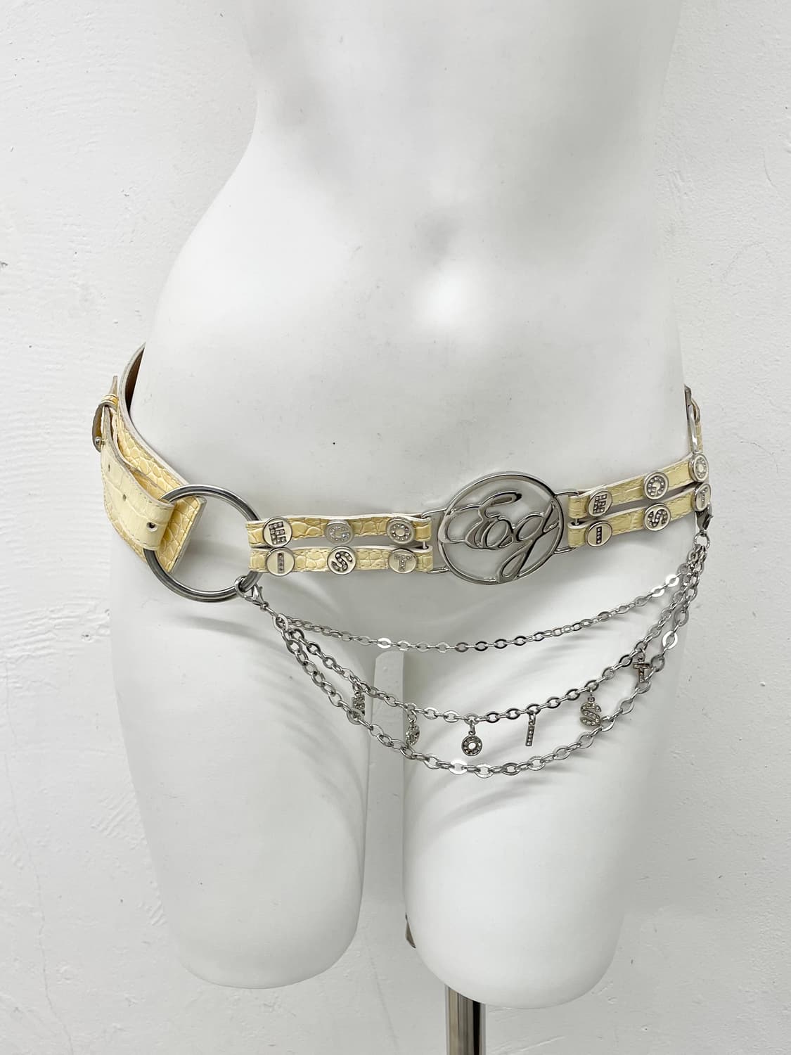 에고이스트 체인 로고 레이어드 버클 벨트*레어 상품이미지1