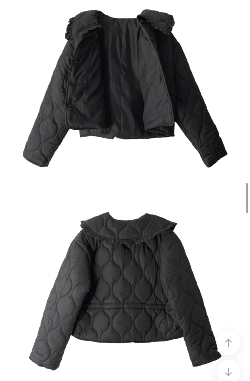 김아홉 레이스 경량패딩 (블랙) 상품이미지2