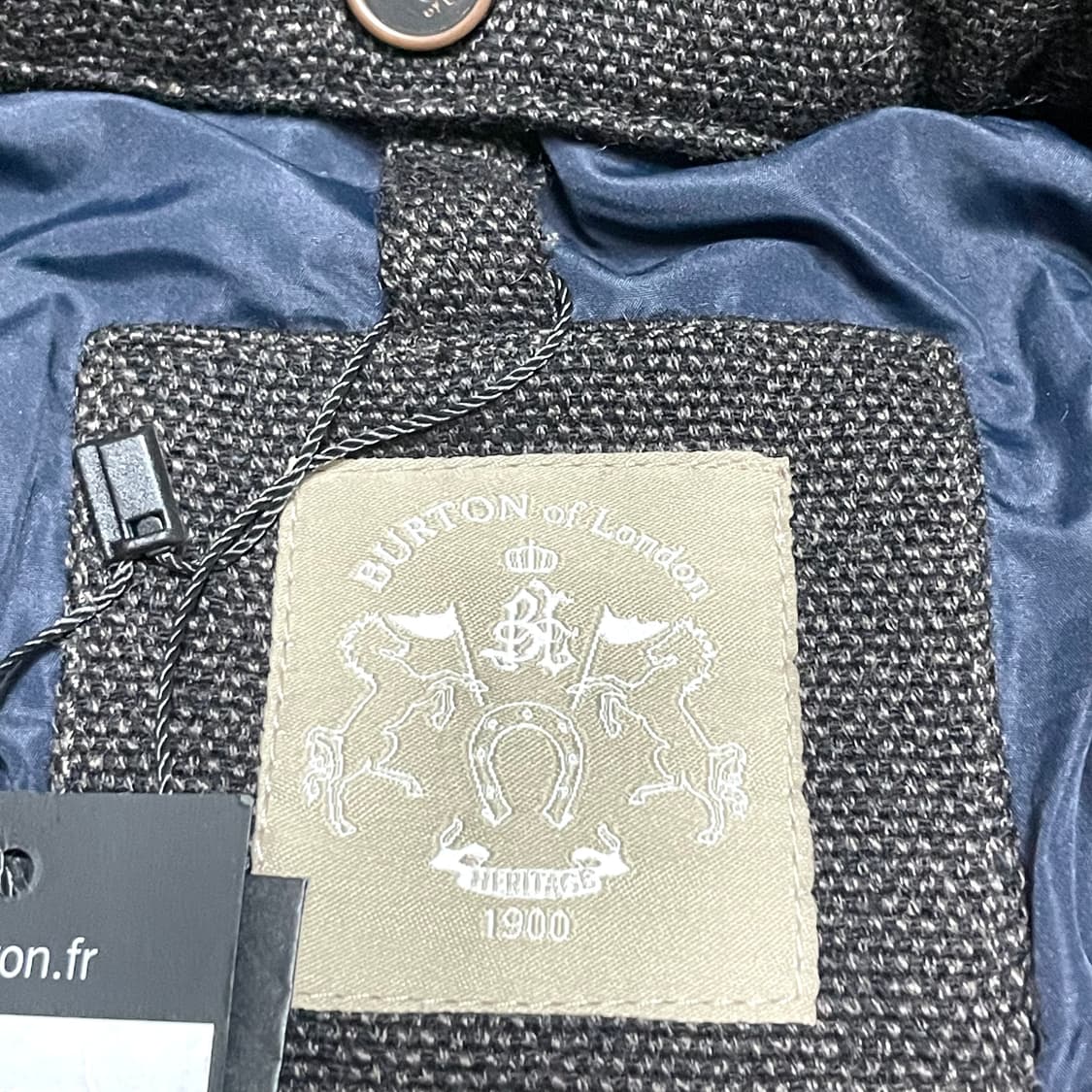 (택있음) 벌튼 브라운 정장 모직 점퍼 남성52 상품이미지5