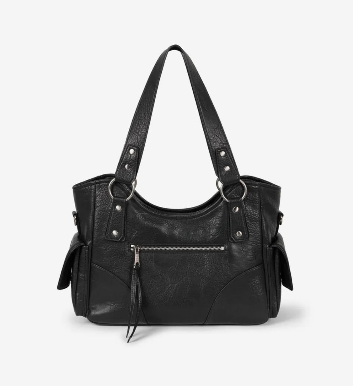 이우가마카라스 레더 숄더 백 블랙 상품이미지2