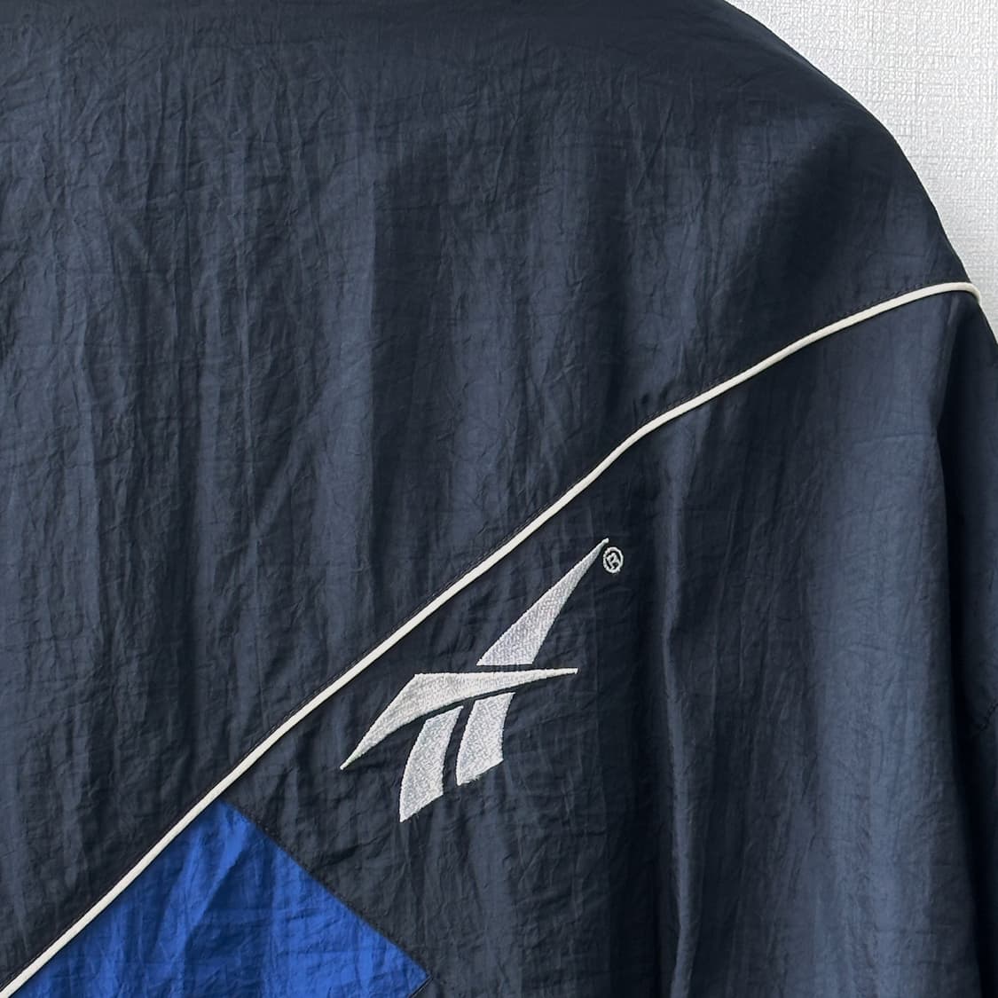 90s 올드 리복 자수 로고 바람막이 자켓 네이비 블루 XXL 상품이미지8