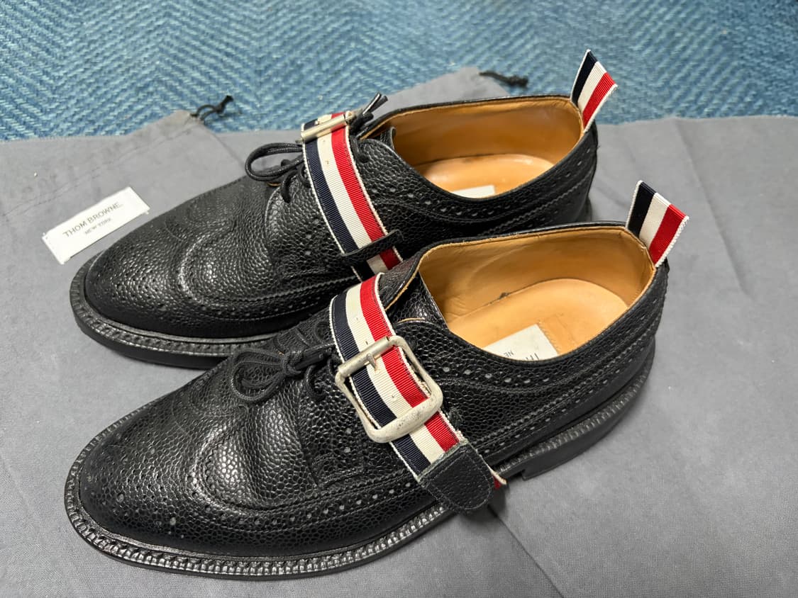 톰브라운 블랙 브로그 윙팁 슈즈 US7 상품이미지1