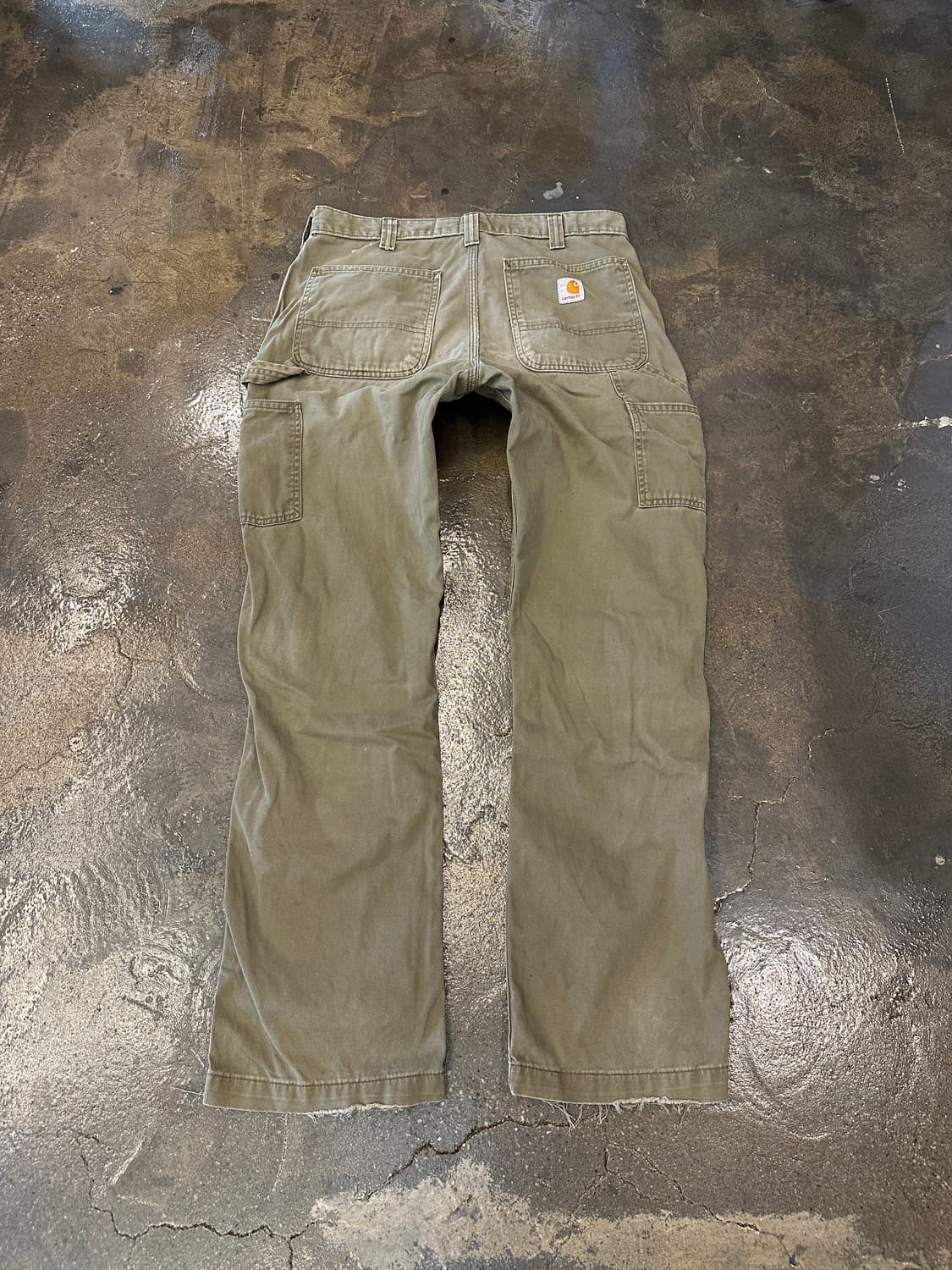Carhartt 칼하트 데미지드 릴렉스핏 워크팬츠 올리브 32x32 상품이미지2