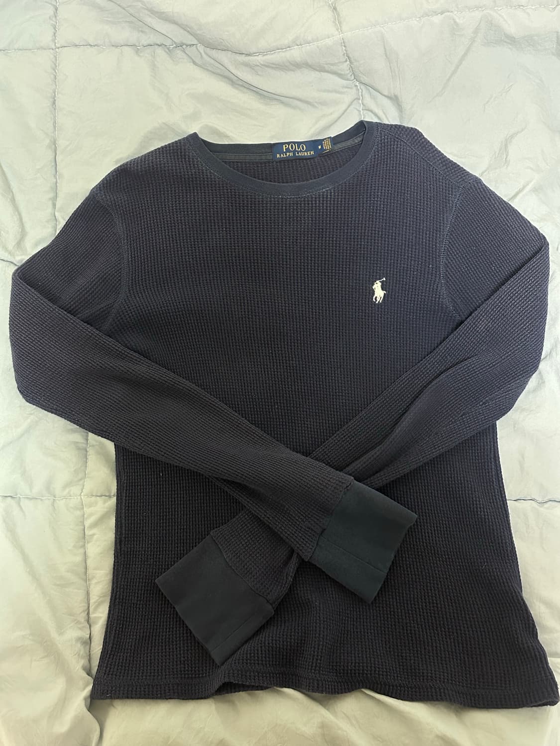 폴로 네이비 와플 니트 상품이미지1