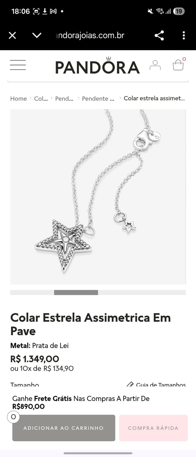 판도라 정품 스타 목걸이 상품이미지2