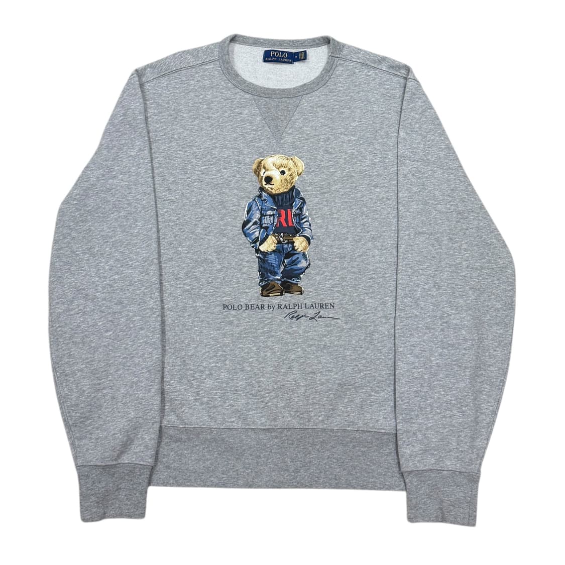 폴로 랄프로렌 베어 곰돌이 프린팅 기모 맨투맨 그레이 M 상품이미지1
