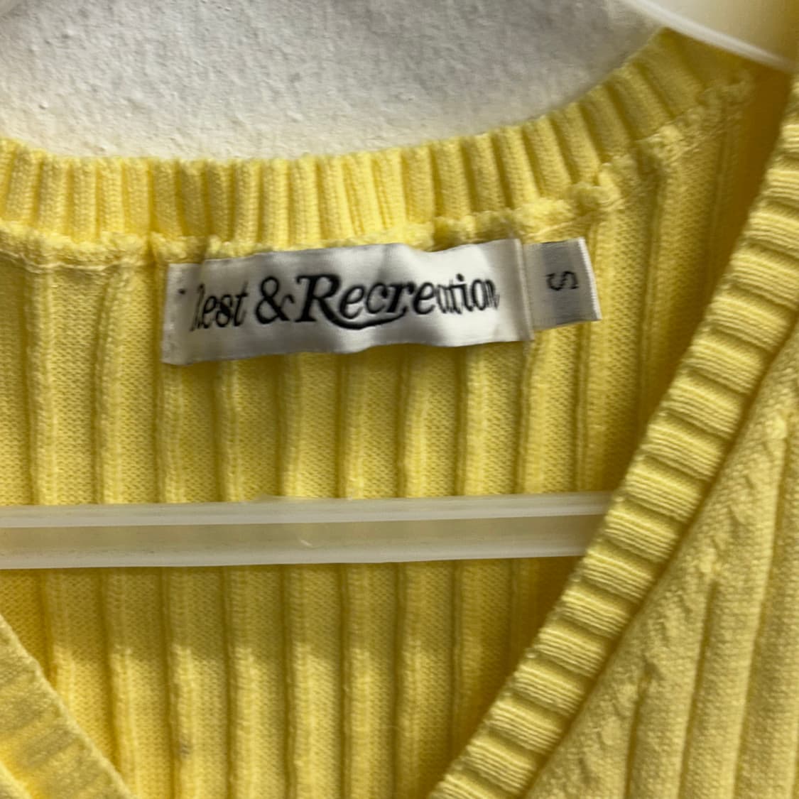 Rest & recreation 레스트앤레크레이션 옐로 크롭 조끼 S 상품이미지2