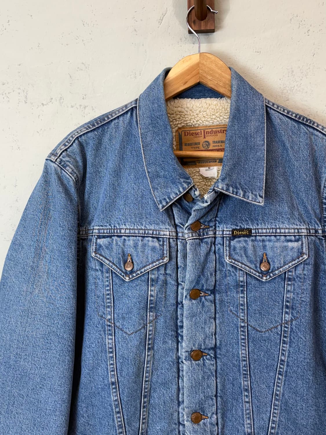 디젤 빈티지 데님 쉐르파 자켓 상품이미지5