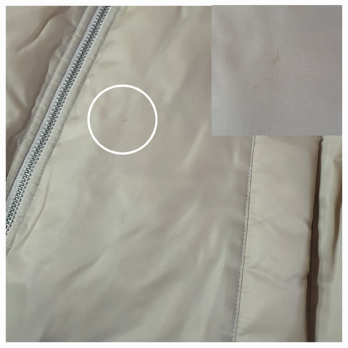 쿠어 오버핏 ma-1 자켓 L 크림베이지 상품이미지5