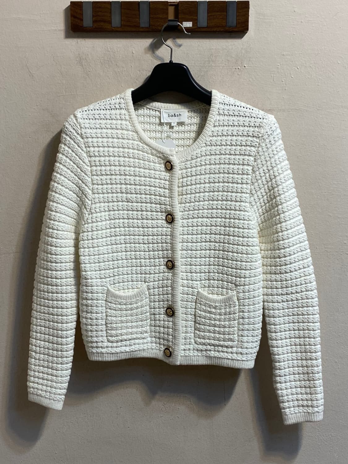 바쉬 크림 니트 가디건 상품이미지1