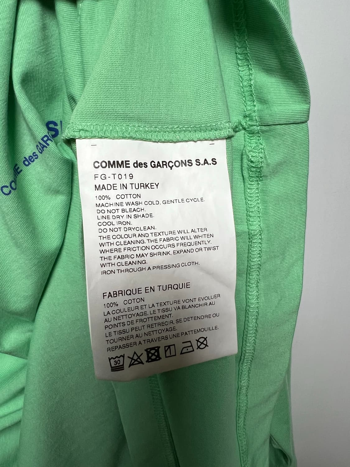 꼼데가르송 셔츠 라인 로고 롱슬리브 긴팔 티셔츠 상품이미지7