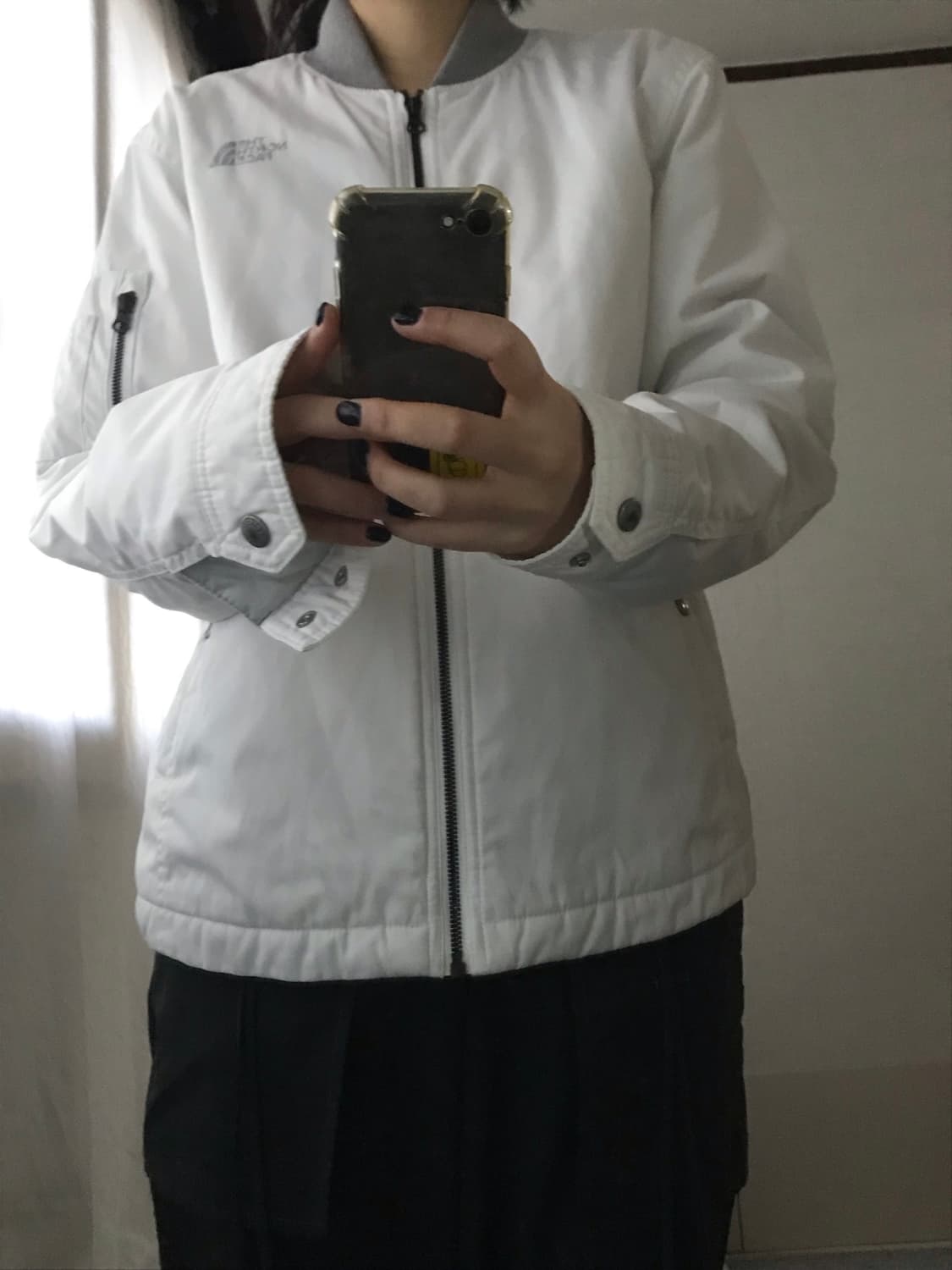 노페 화이트 실버 패딩 상품이미지5