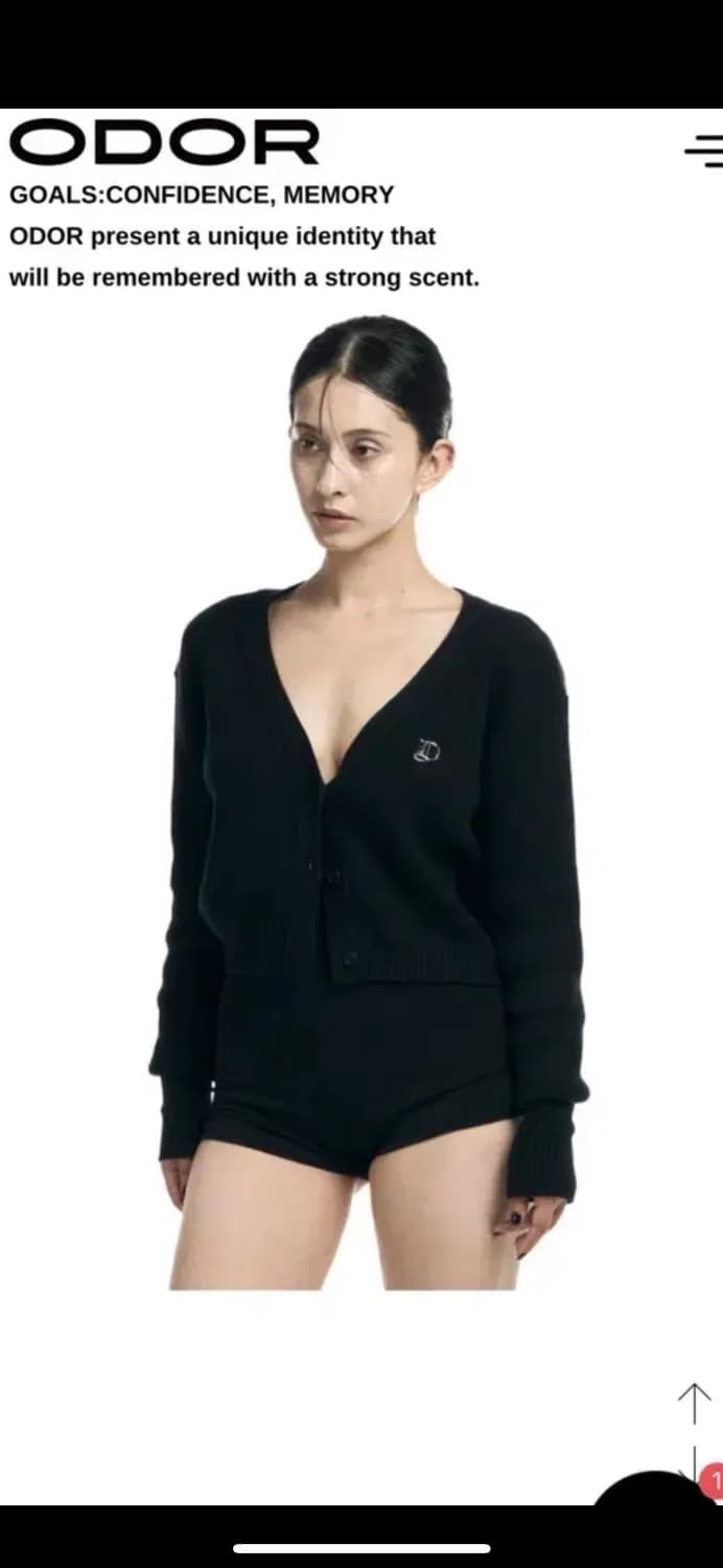 오도어 본 가디건 블랙 상품이미지2