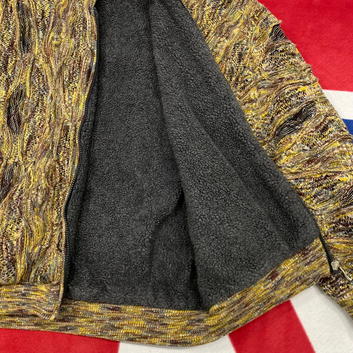 빈티지 케이블 니트자켓 실측L  상품이미지4