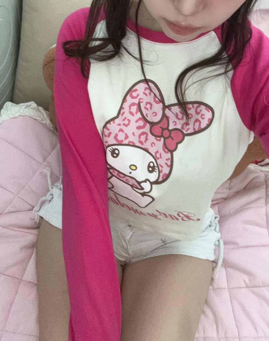 [교환가능/착샷◯] 베메클×스핀즈 슈가바니즈 마이멜로디 나그랑티셔츠 갸루 상품이미지2