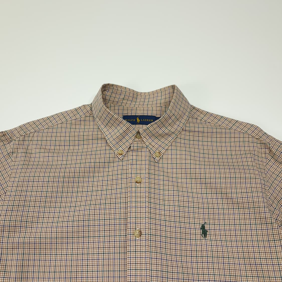 CL812 XL 폴로 00s 마이크로 체크 브라운 셔츠 남방 상품이미지2