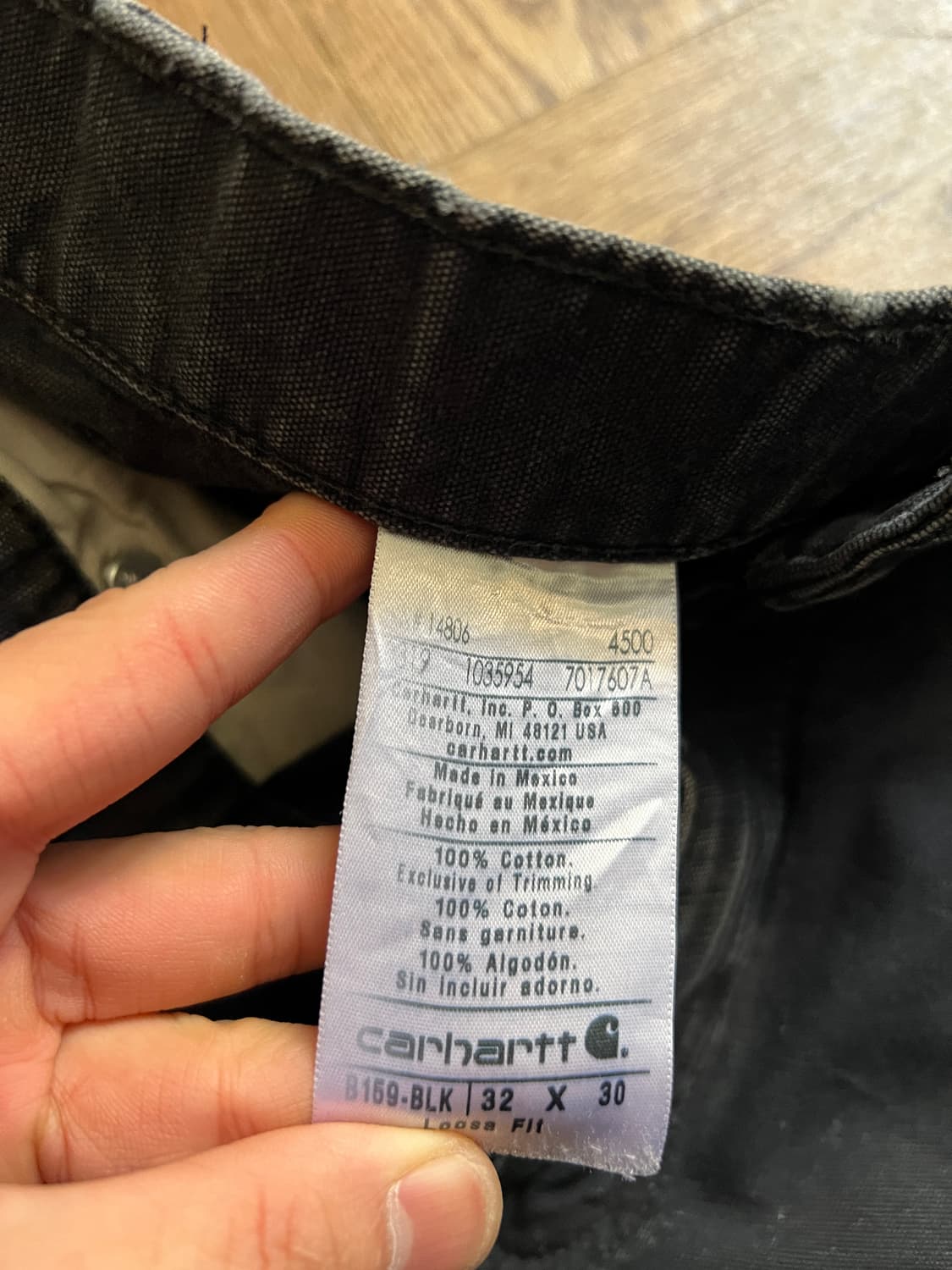 [32]칼하트 USA 빈티지 페이딩 블랙 카펜터 워크 팬츠 상품이미지8