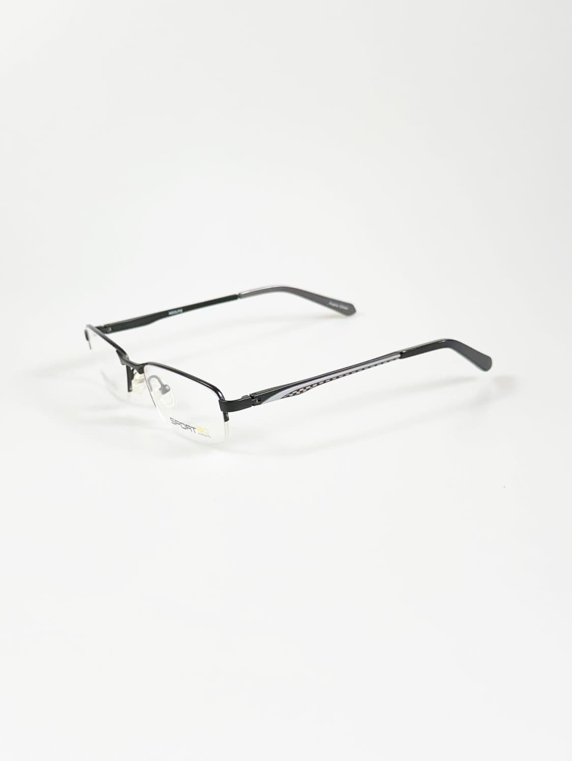 SPORT 180 ADOLFO 블랙 반무테 스퀘어 빈티지 안경 상품이미지3