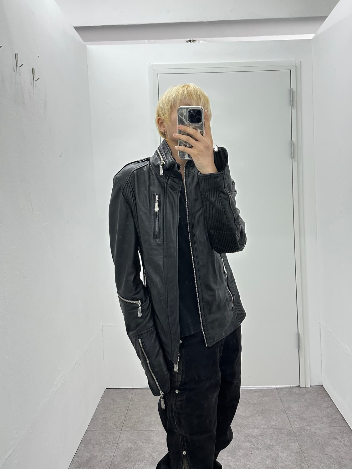 Luv maison Ribbed Panel Lambskin Leather 상품이미지10