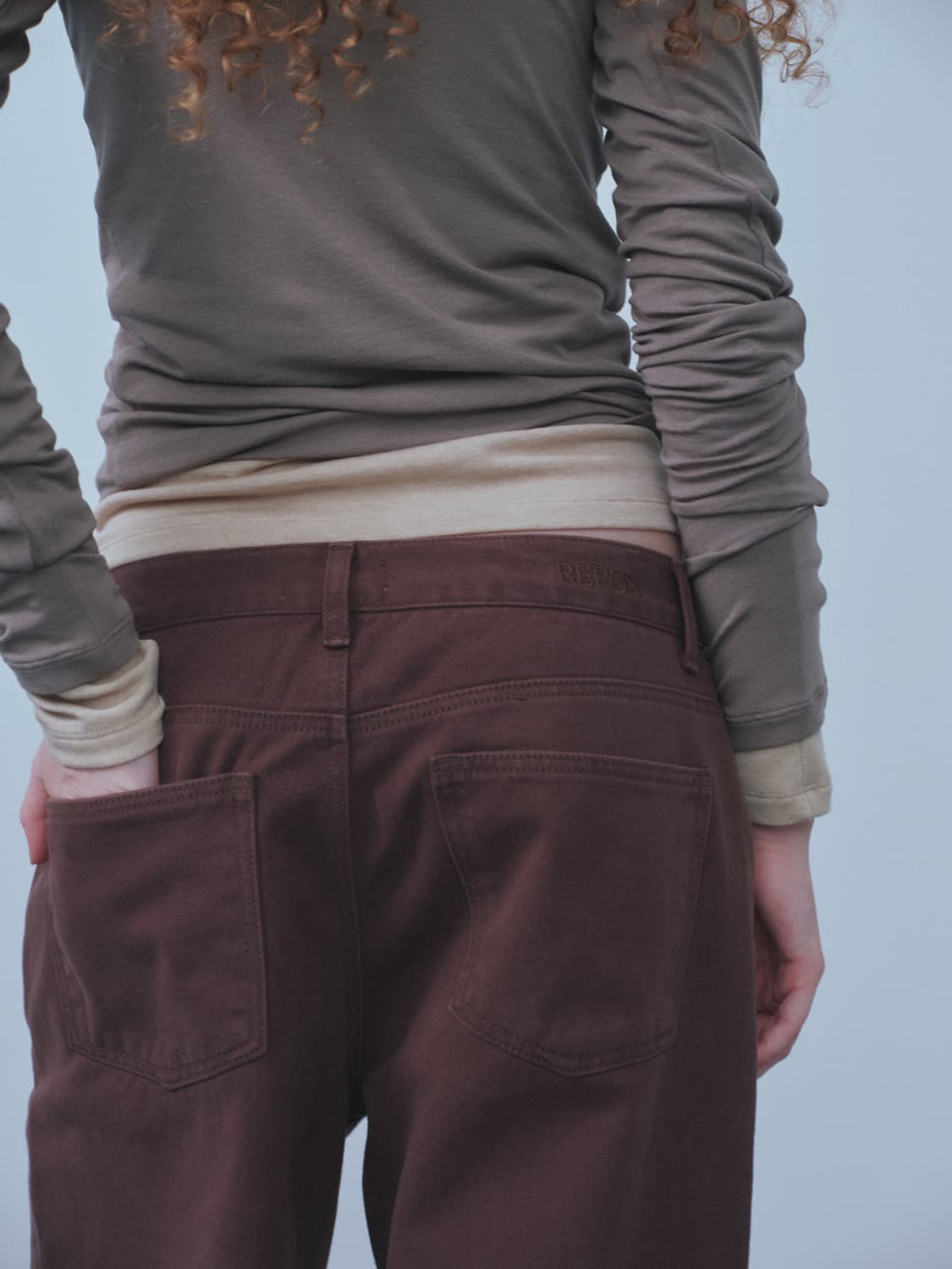 리포스 워시드 코튼 팬츠 상품이미지3