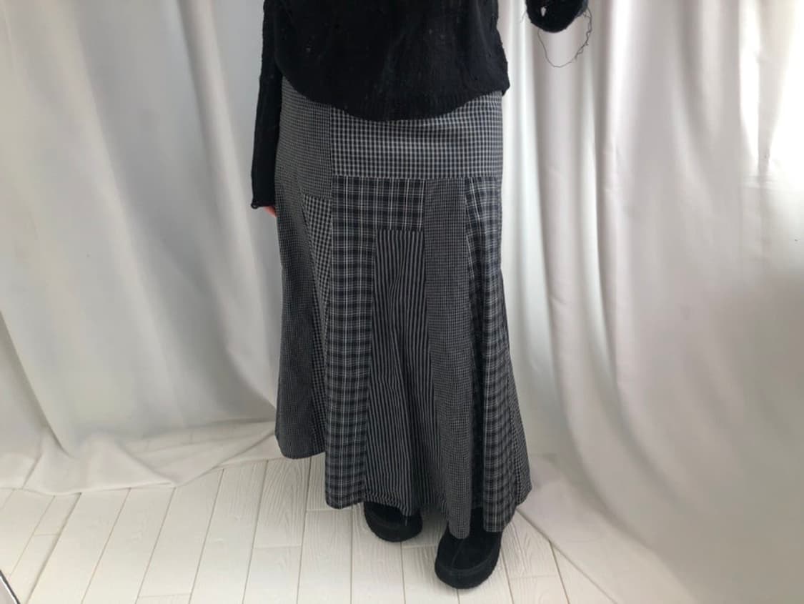 829. lazy check long SK 상품이미지5