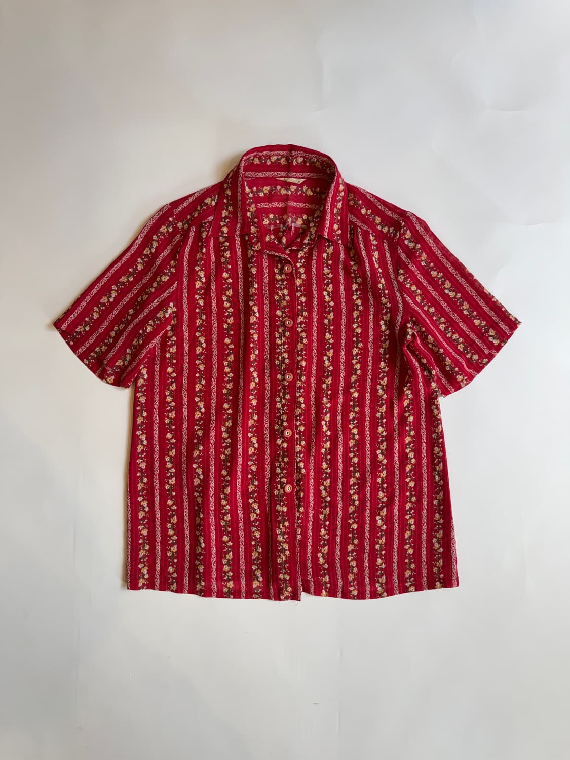FLORAL STRIPE SHORT SLEEVE SHIRT 상품이미지1