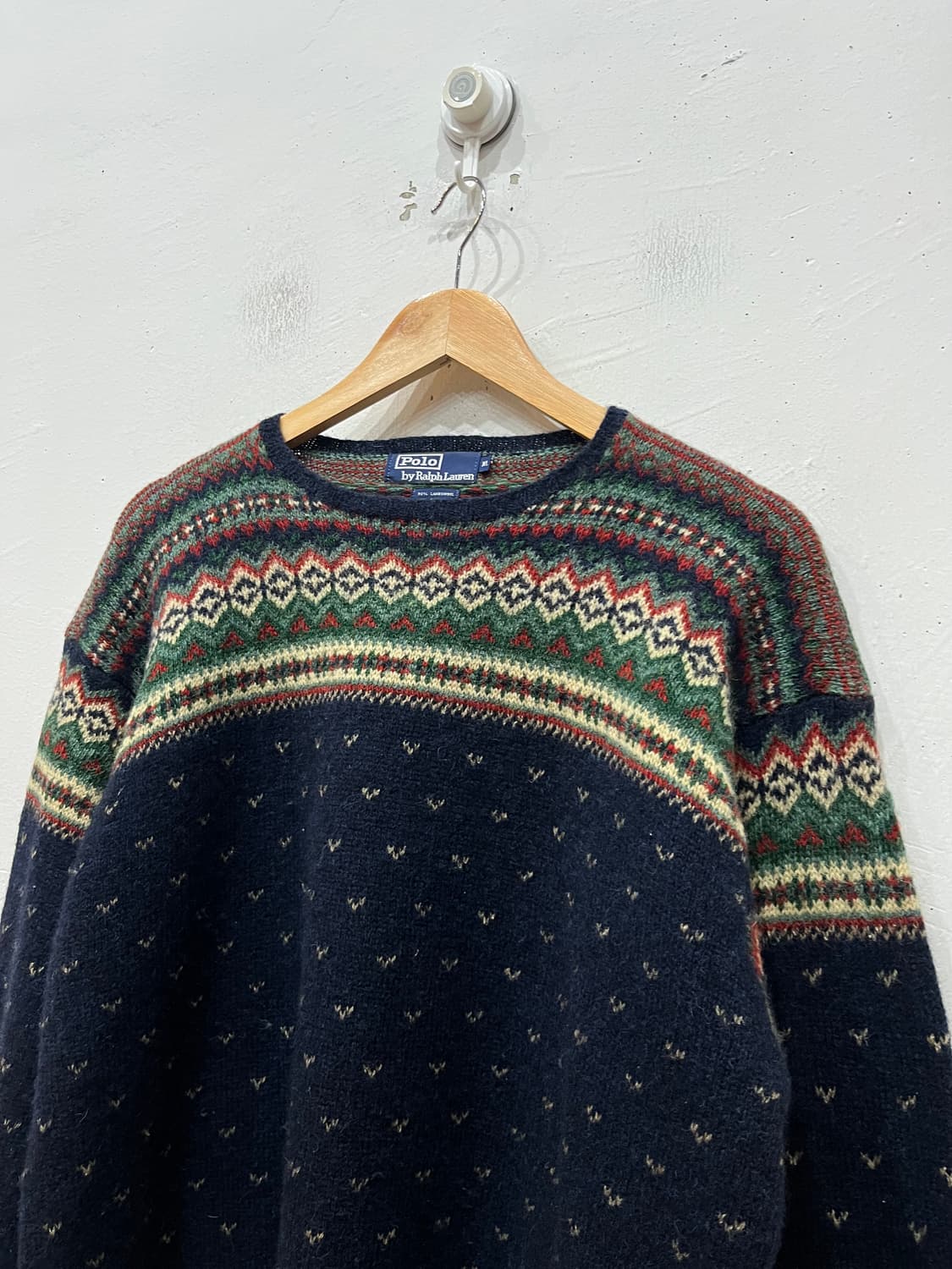 폴로랄프로렌 페어아일 램스울 실크 니트 스웨터 XL 상품이미지4