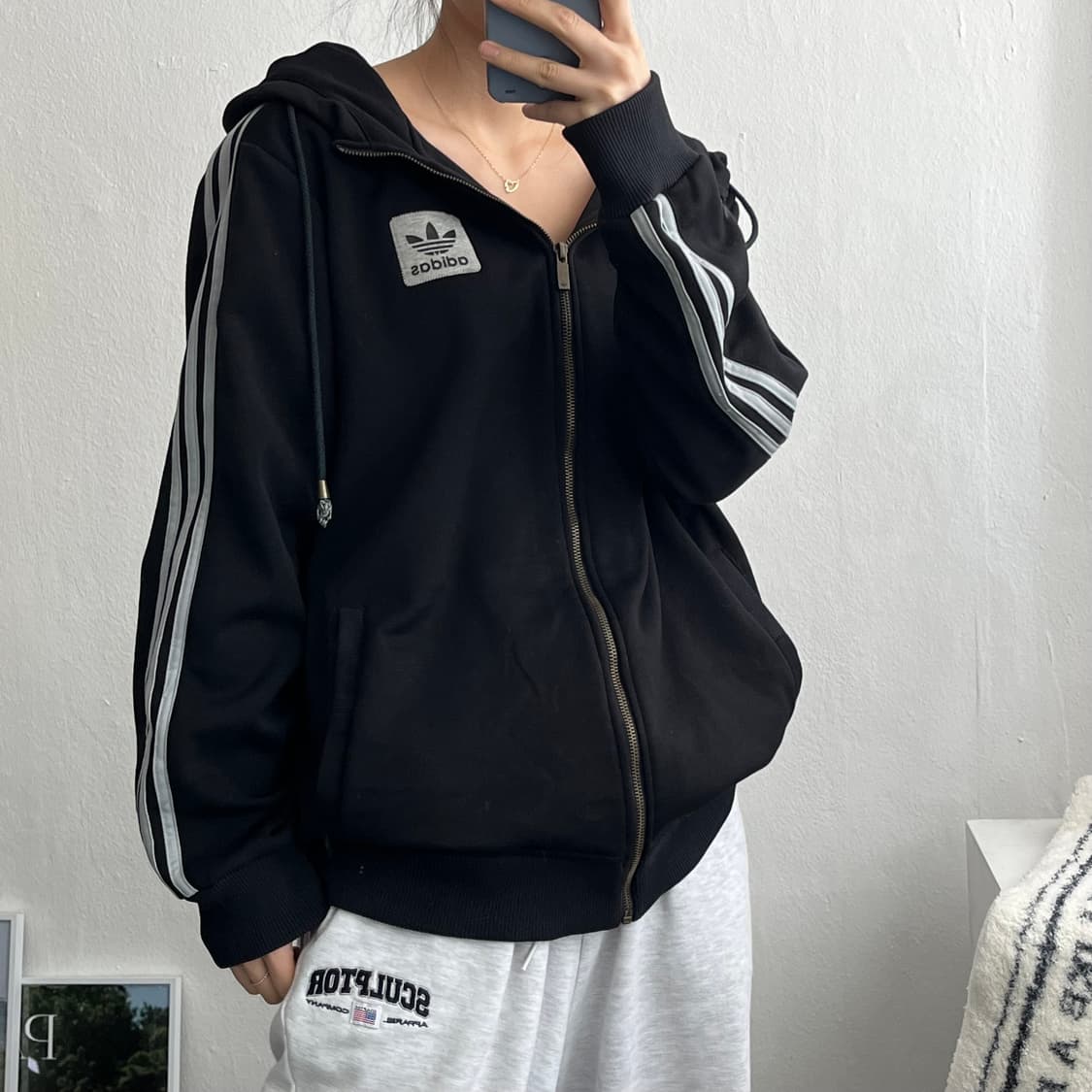 XxxL)아디다스후드집업 A0892 상품이미지2