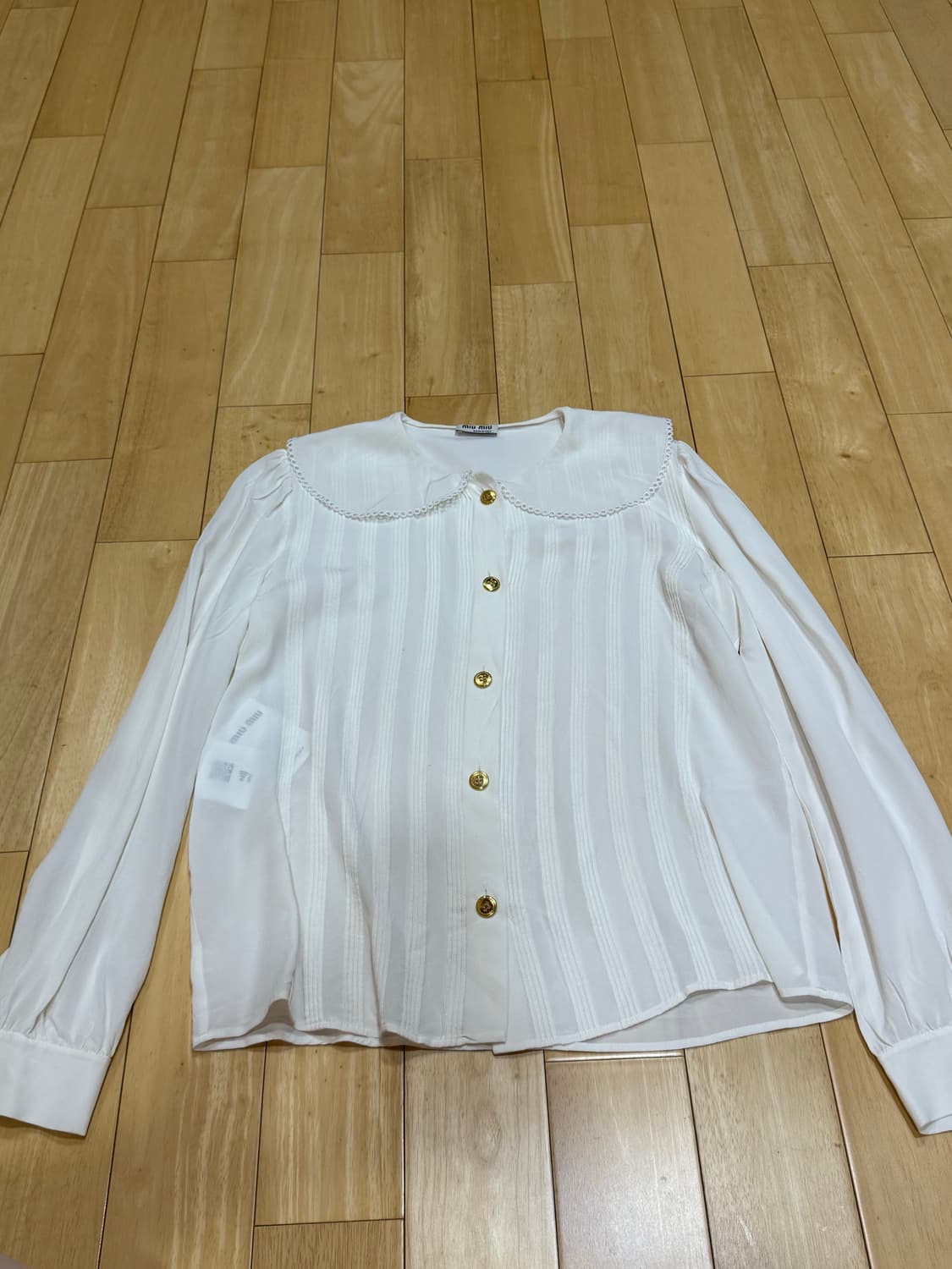 미우미우 레이스 카라 블라우스 상품이미지1