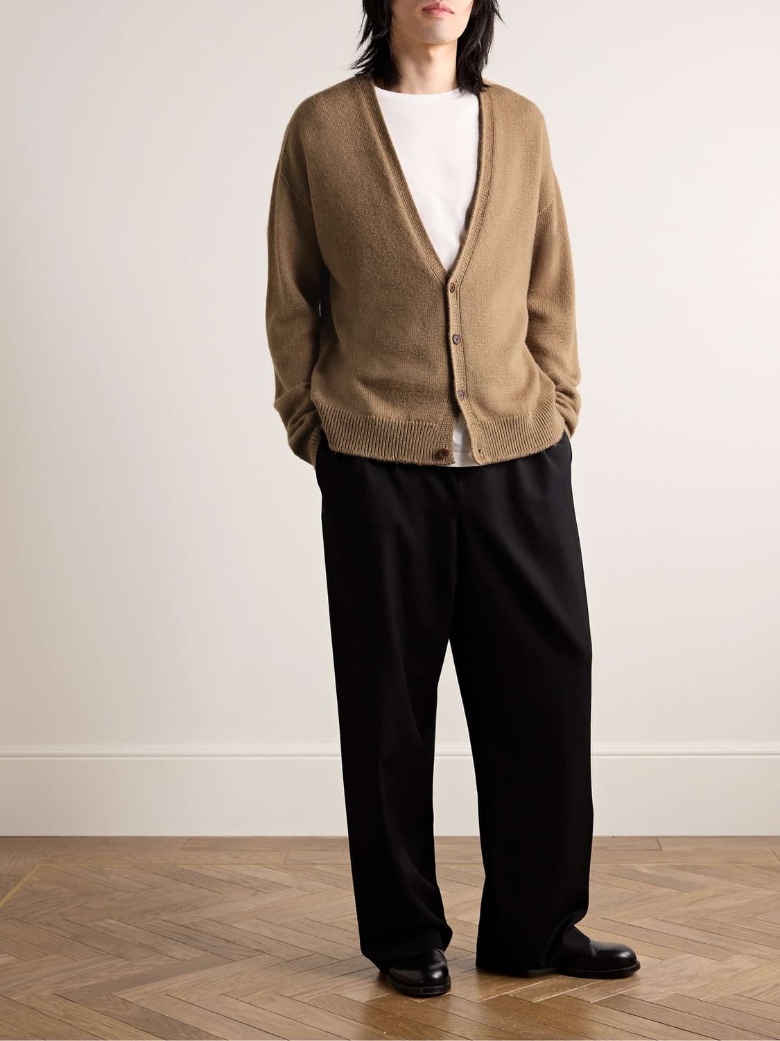 더로우 the row sheldon cardigan Tan 상품이미지1