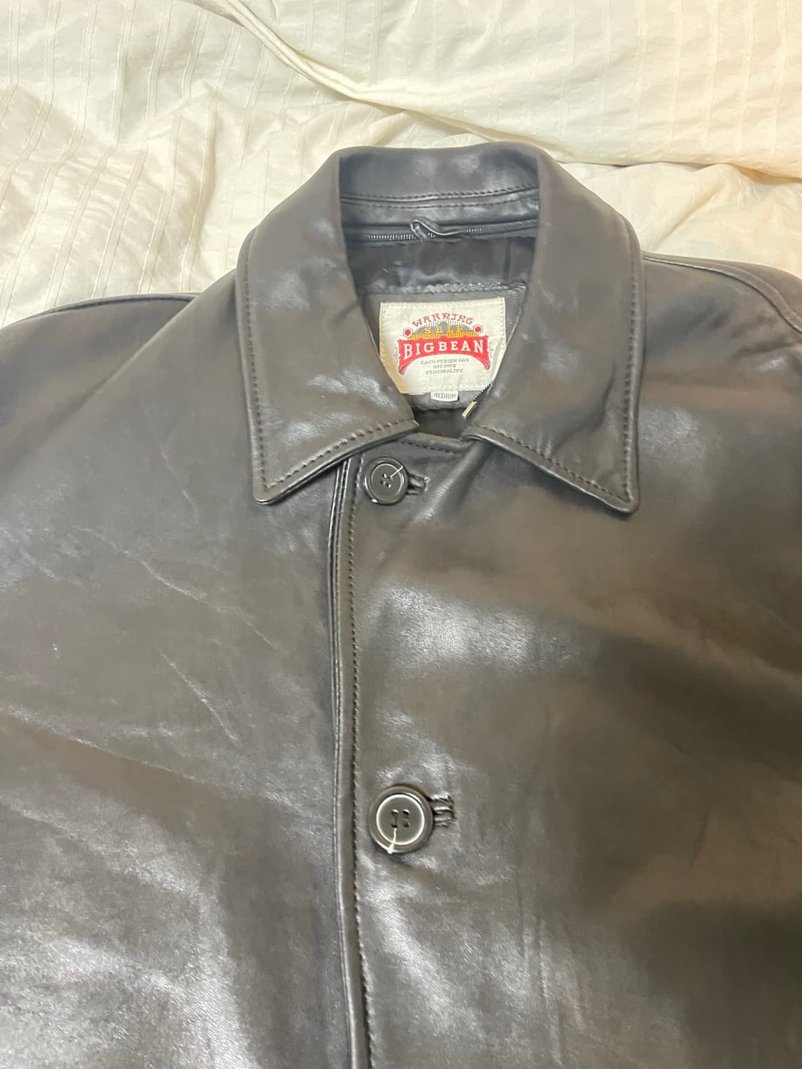 XL 빈티지 양가죽 레더 카코트 상품이미지7