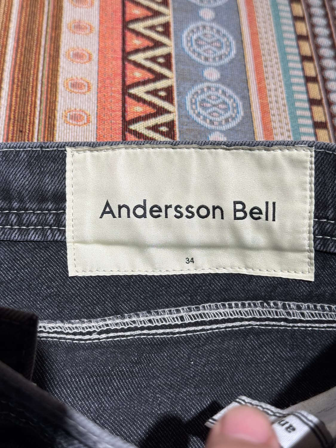 앤더슨벨 플레어 데님팬츠 흑청 36 상품이미지9