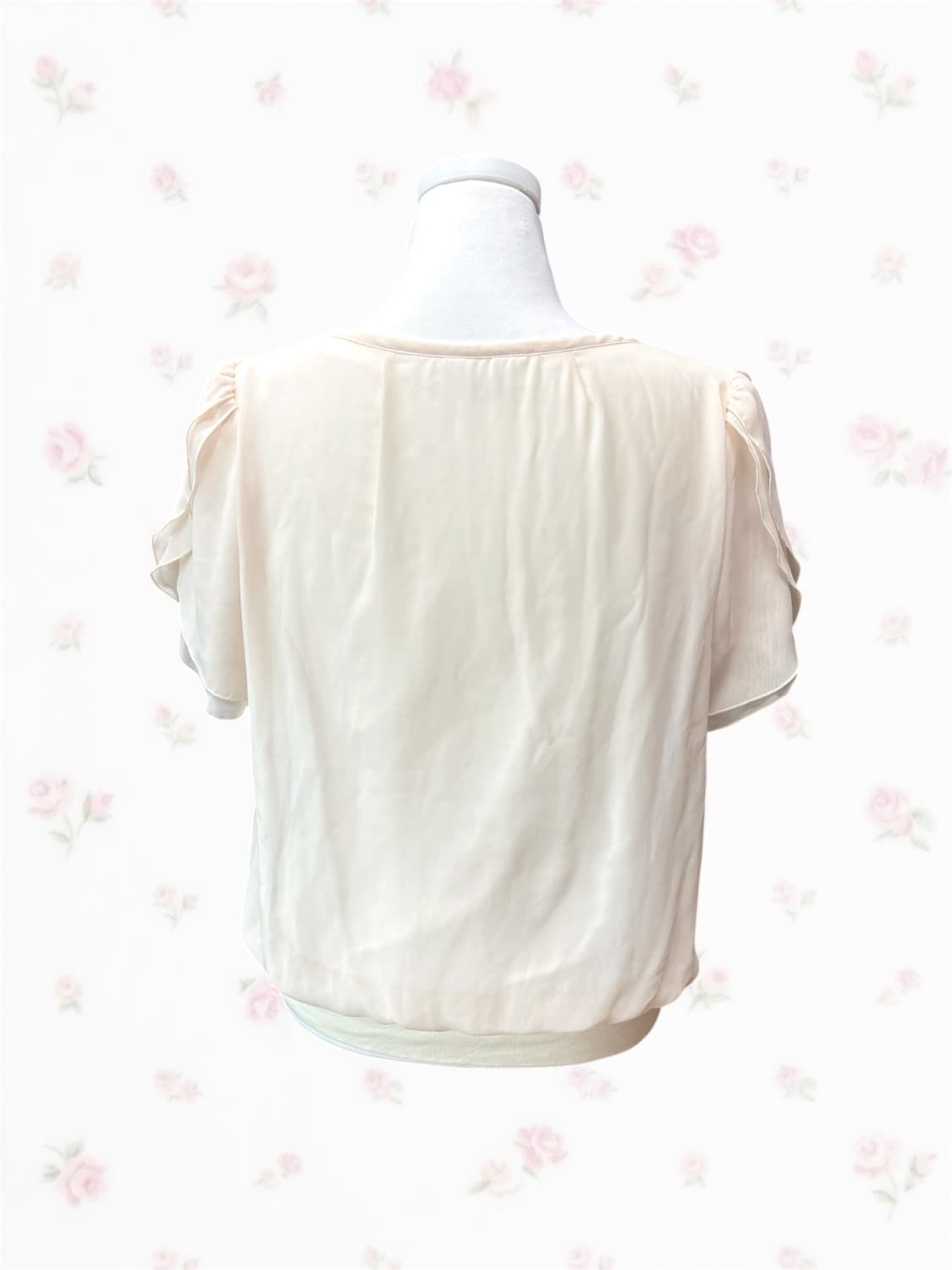 KarL Park Lane 살구 베이지 프릴 블라우스 탑 상품이미지2