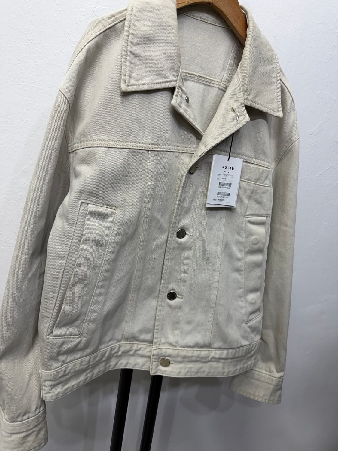 매장판정품) 솔리드옴므 새제품급 오버핏 톤온톤 데님 자켓 46 상품이미지2
