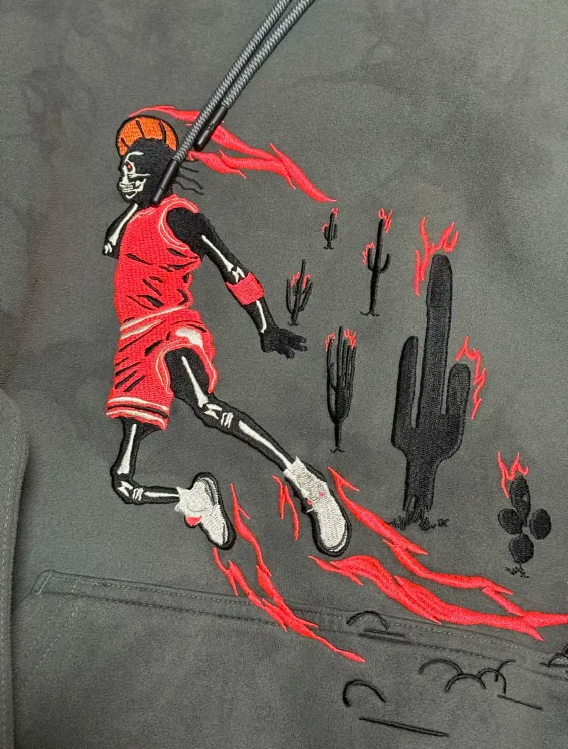 조던 나이키 트레비스 스캇 워시드 스웨이드 후드 그레이 M 상품이미지2