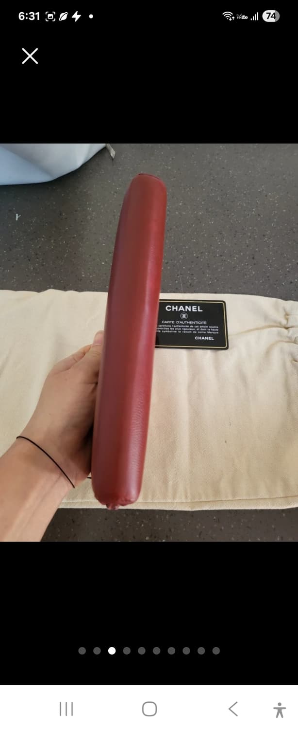 정품 샤넬 캐비어 버건디 장지갑(개런티 카드포함) 상품이미지3