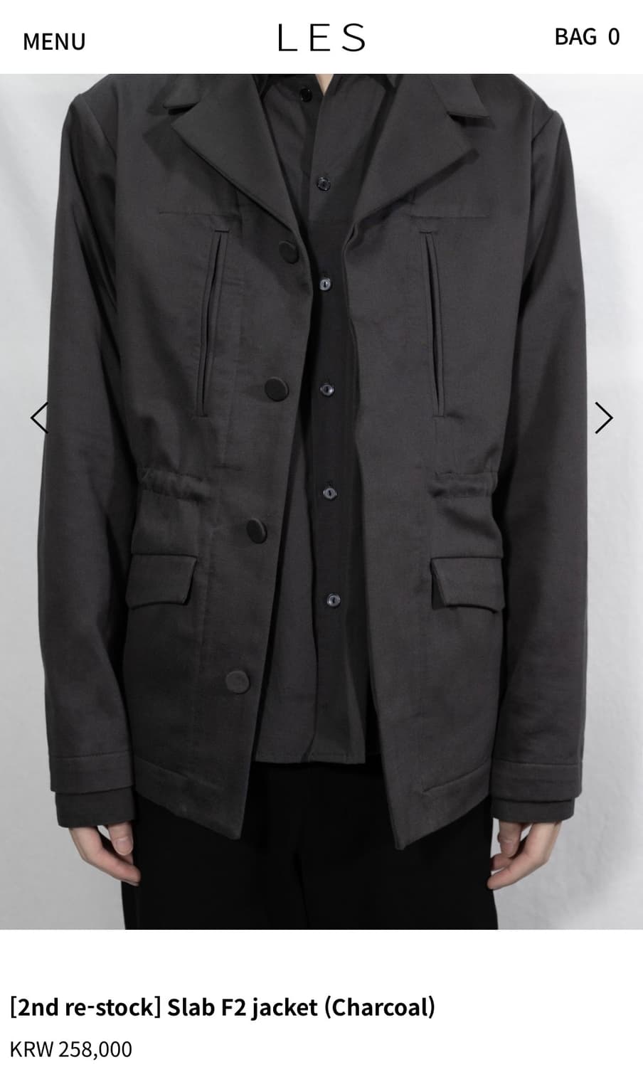 [2] Les Slab F2 jacket (Charcoal) 상품이미지1