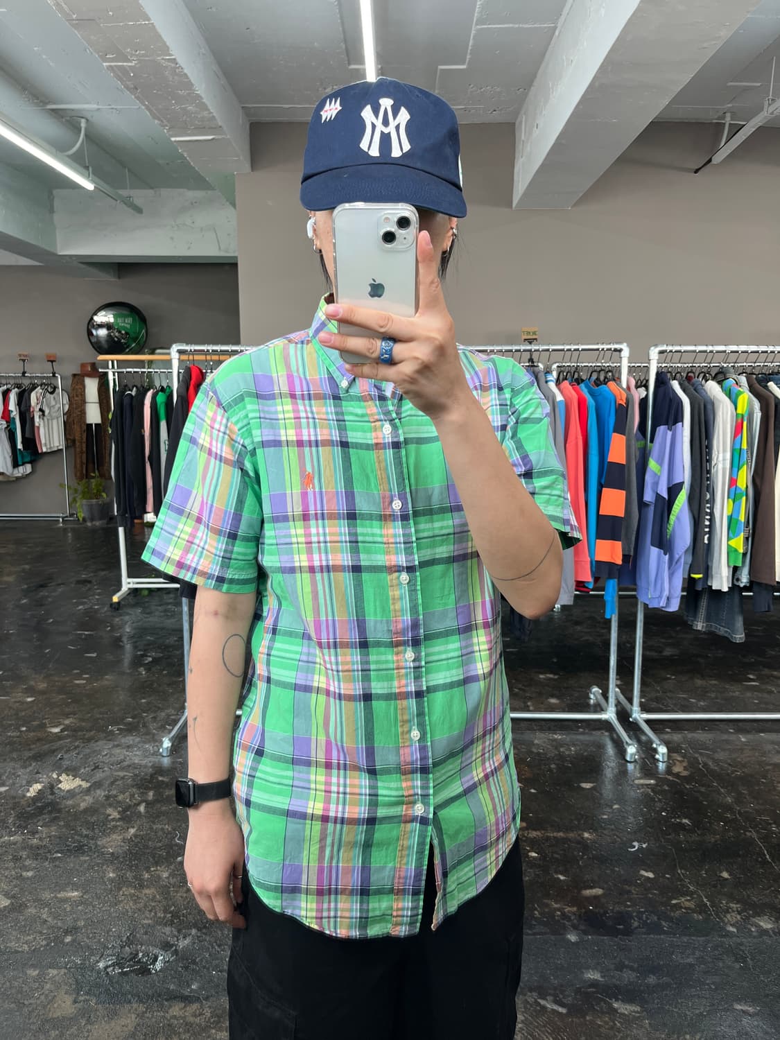 폴로 랄프로렌 체크 반팔 셔츠 상품이미지1