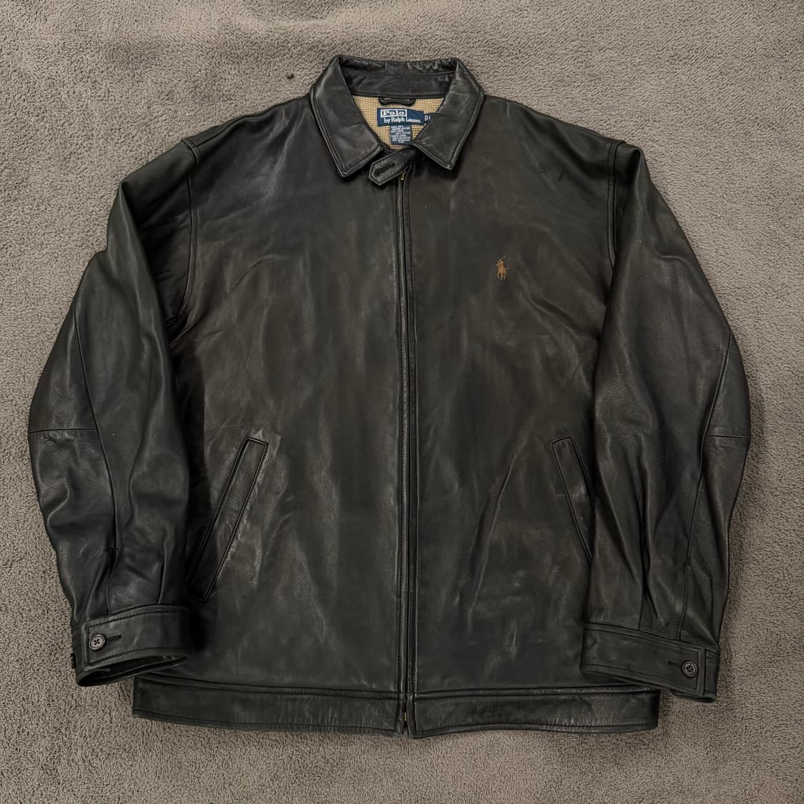 [정품/L] 폴로랄프로렌 블랙 맥스웰 양가죽 레더 자켓 상품이미지2