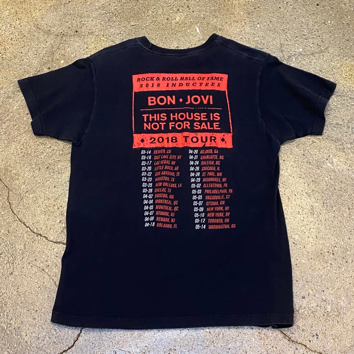 미국 빈티지 밴드 본조비 투어 밴드티 반팔티 상품이미지4