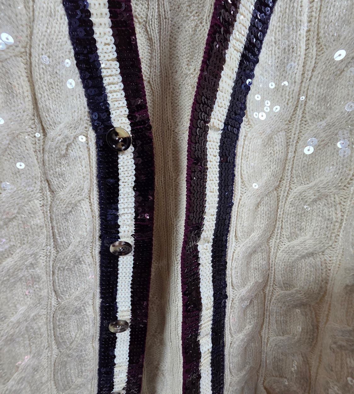 [강동원Exo세훈착용] 셀린느 SS20 런웨이 울 시퀸 가디건 M !!! 상품이미지7