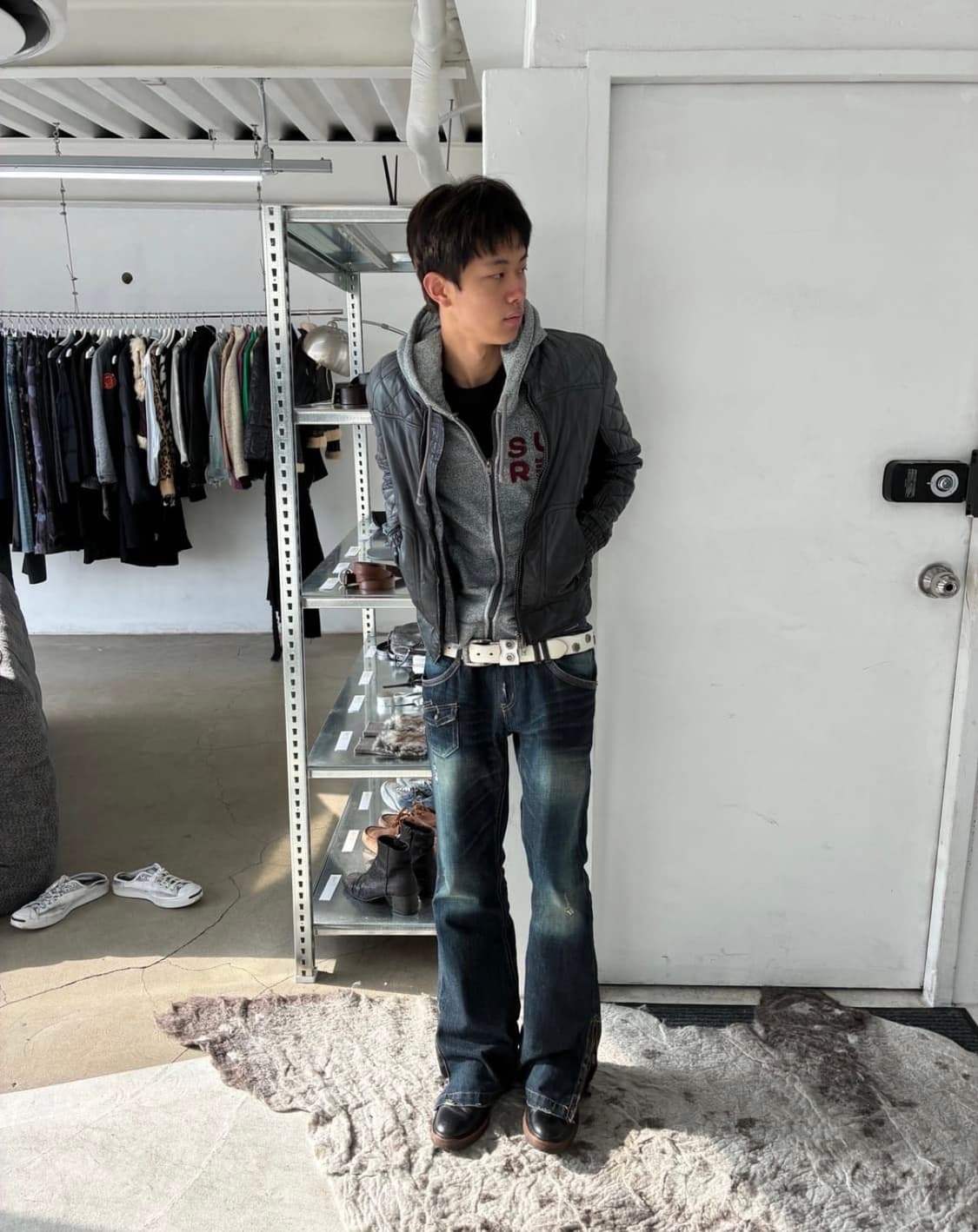 조르지오 브라토 바이커 레더 자켓 상품이미지4