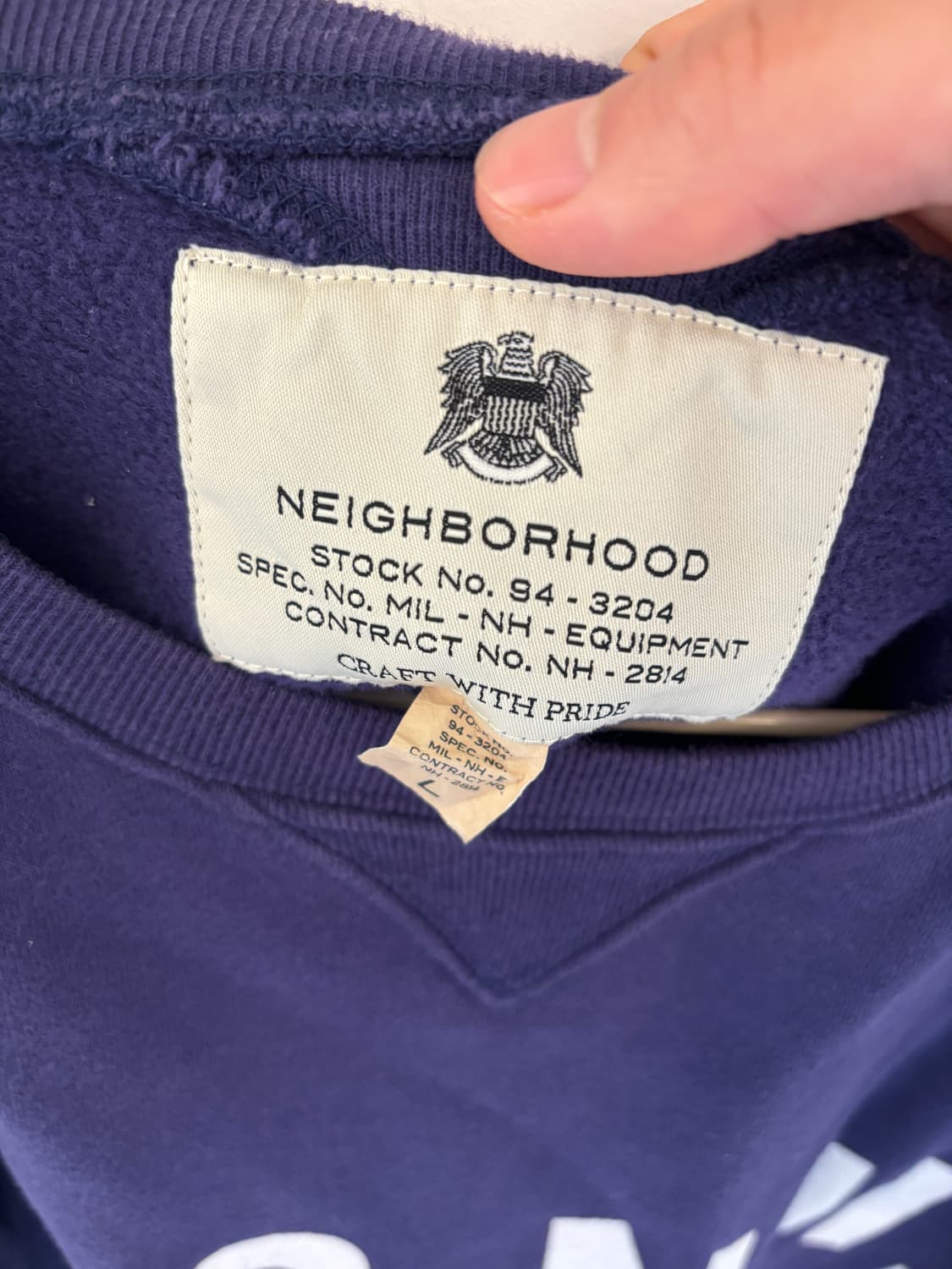 네이버후드 밀리터리스웻셔츠 L 상품이미지3