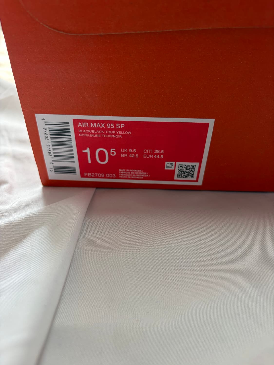 [285] 나이키 x 코르테이즈 에어맥스 95 블랙 앤 투어 옐로우 상품이미지10