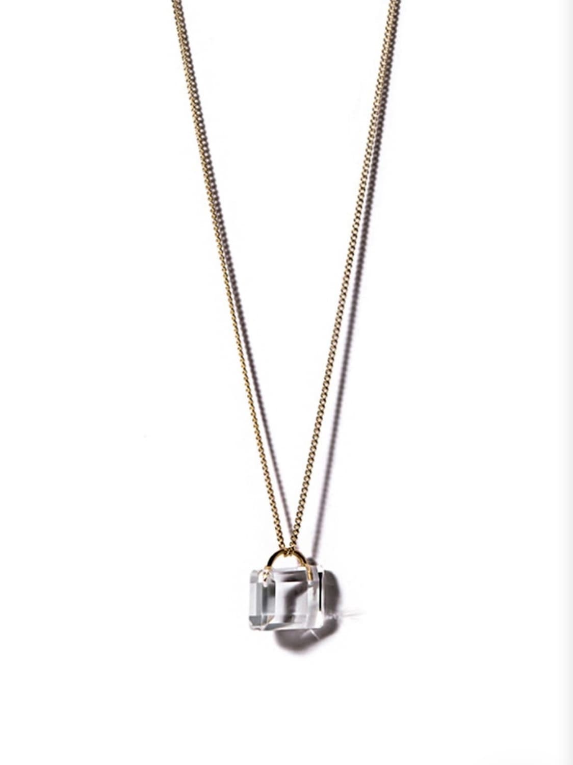 콜드프레임 자물쇠 목걸이 14k골드 상품이미지1